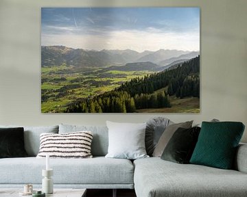 Ofterschwang Blick ins Allgäu und die Allgäuer Alpen von Leo Schindzielorz