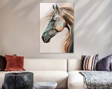 Portret van een Paard van Patterns & Palettes