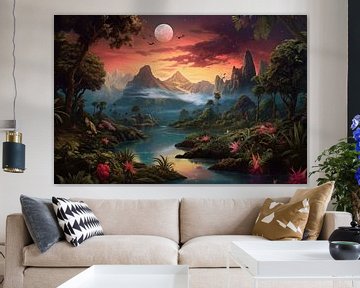 Tropical island bizarre alien landscape by Art Bizarre