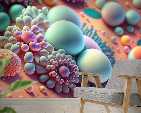 Voorbeeld van het werk in een kamer