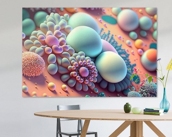 Voorbeeld van het werk in een kamer