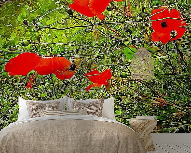 Voorbeeld van het werk in een kamer