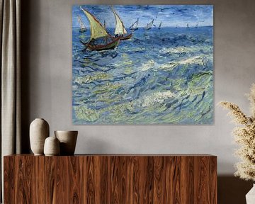 De zee bij Saintes Maries, Vincent van Gogh