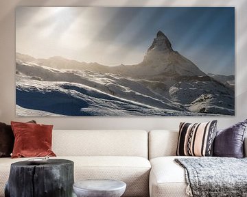 De Matterhorn in sterke wind en mystiek licht van Pascal Sigrist - Landscape Photography