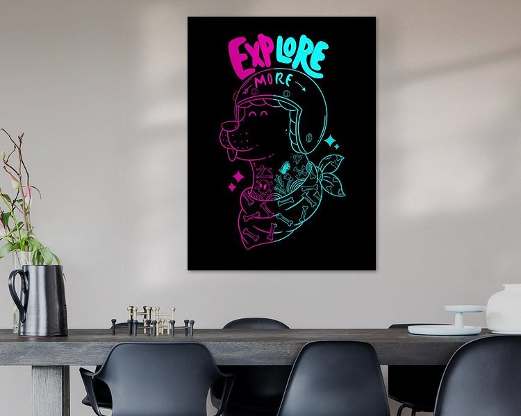 Voorbeeld van het werk in een kamer