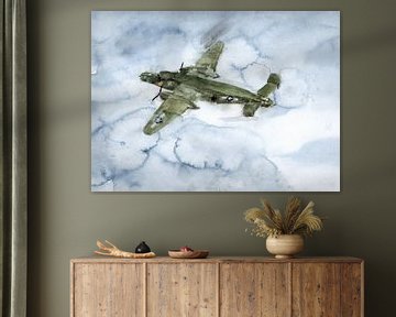 ww2 bomber in flight by Andre Bolhoeve