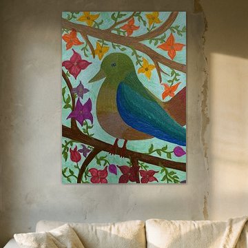 Bird in a blossom tree