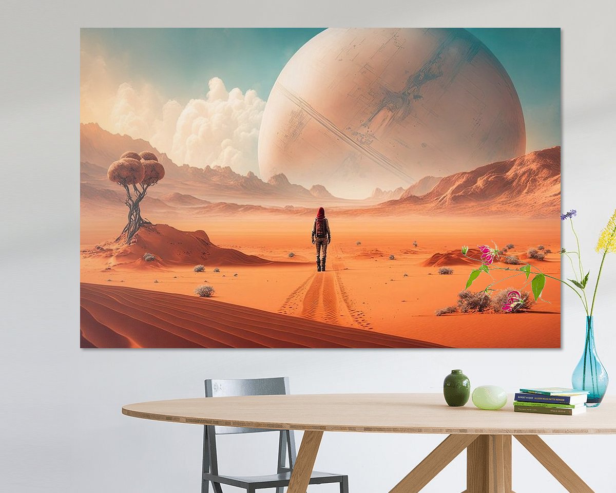 Voorbeeld van het werk in een kamer