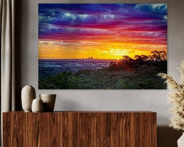 Sonnenuntergang Perth Westaustralien von Stefan Vis