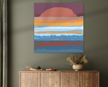 Dreamland's Joyful Colors. Modern abstract landscape by Dina Dankers