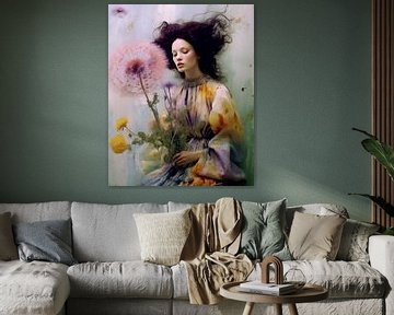 Portrait "Flower power" by Carla Van Iersel