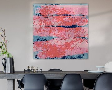 Vibrant Pastel Harmonies: Joyful Brushstroke Abstraction by Dina Dankers