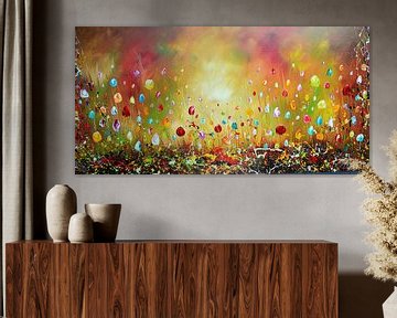 Abstract Flowers by Gena Theheartofart