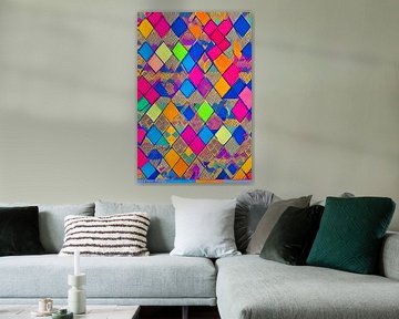 Abstracte muurschildering XXI van ArtDesign by KBK