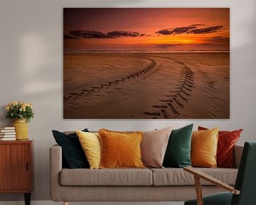 tyre tracks in the sand