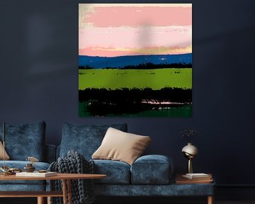 Colorful Minimalism: Modern Abstract Landscape by Dina Dankers