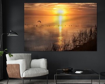 Zonsondergang in Harlingen von Sidney Portier