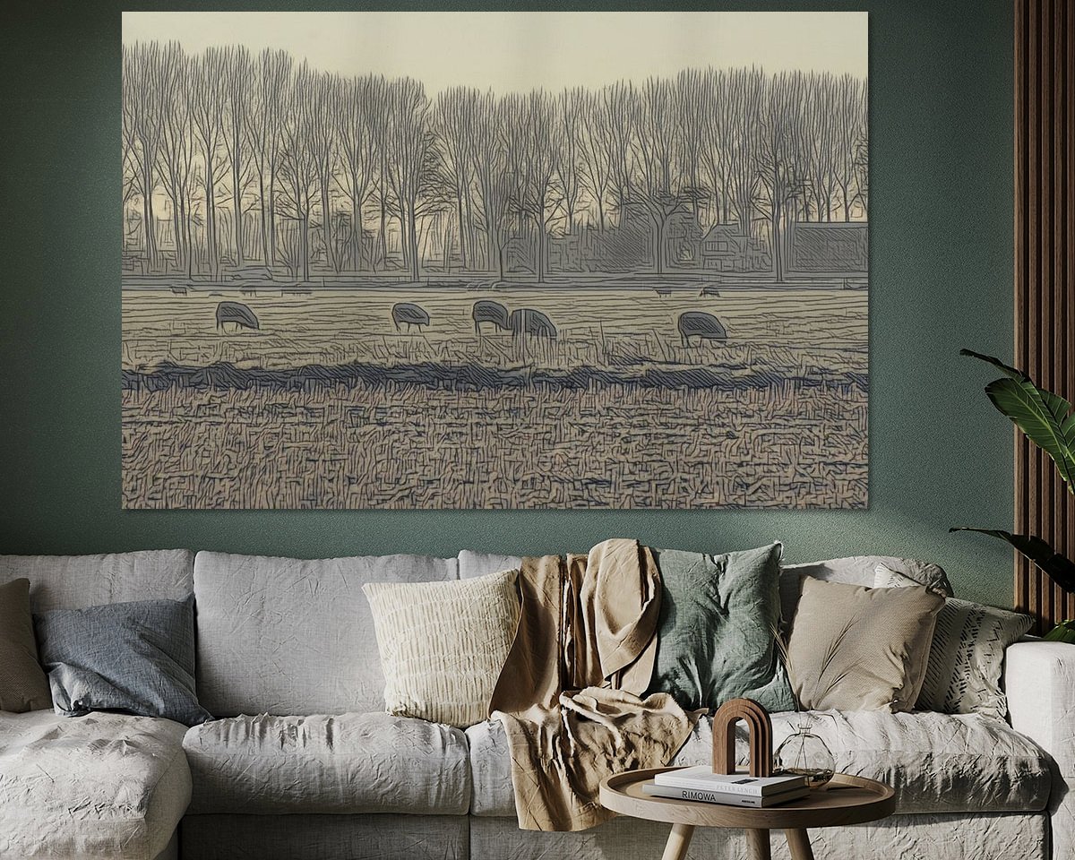 Example of the artwork in a room