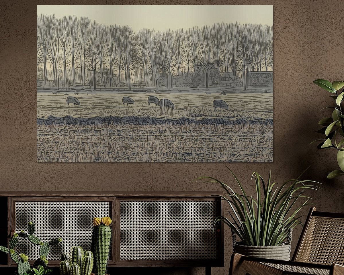 Example of the artwork in a room