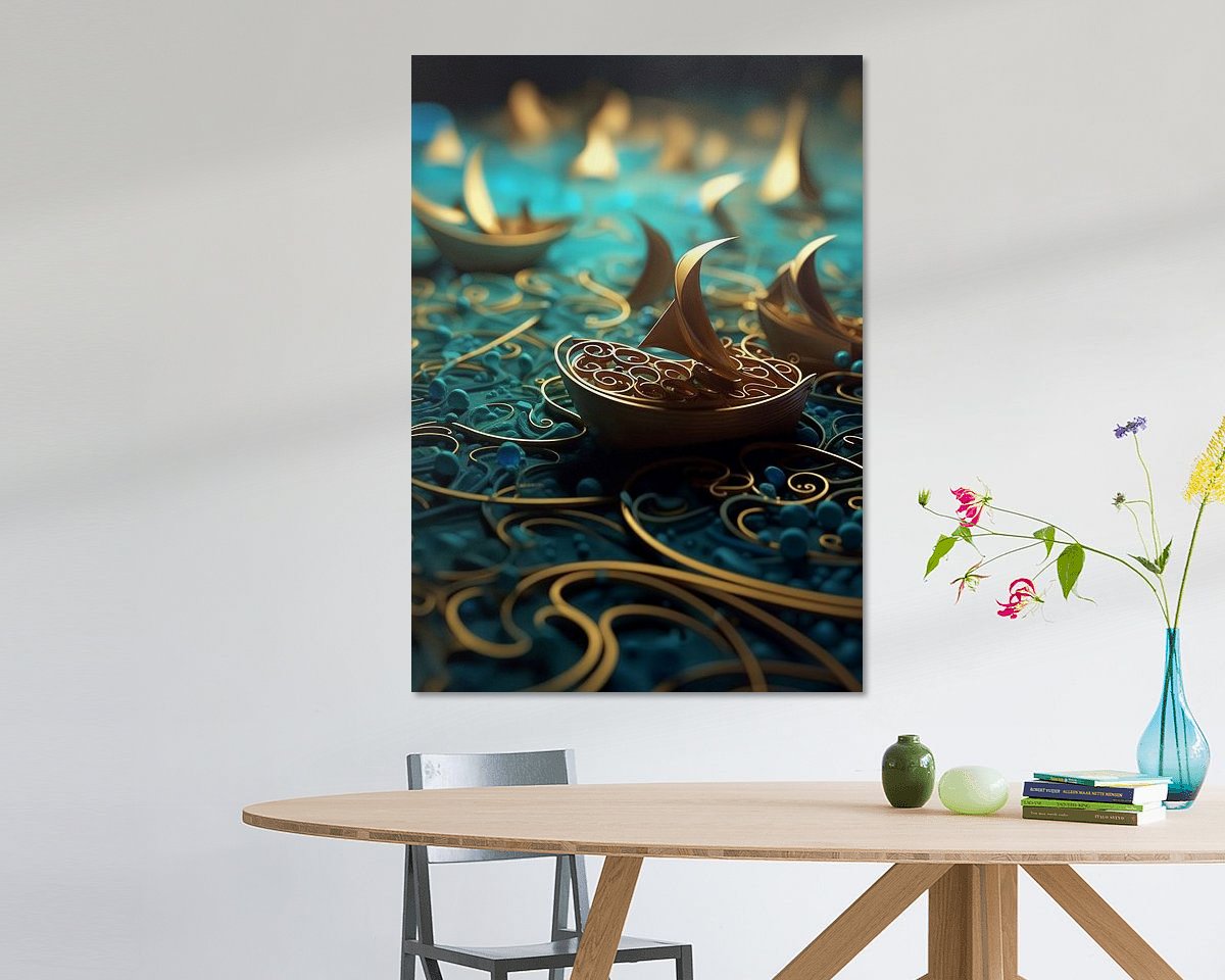 Voorbeeld van het werk in een kamer