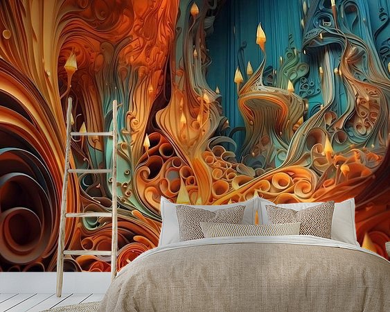Voorbeeld van het werk in een kamer