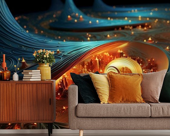 Voorbeeld van het werk in een kamer
