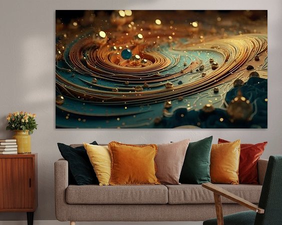 Voorbeeld van het werk in een kamer