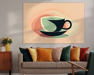 Koffiekopje in Pastel van Patterns & Palettes