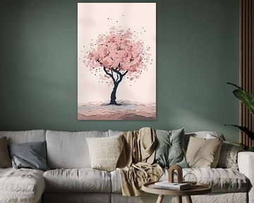 Ein einsamer Sakura-Baum