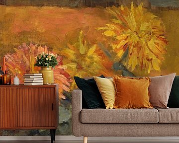 Drei Chrysanthemen, Piet Mondrian - um 1899