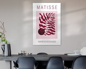 Mid Century Modern Matisse Magenta Wall Art Poster | Minimalistisch Ästhetische Raumgestaltung Viva 