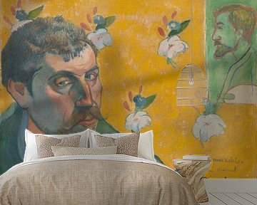 Selbstbildnis mit Porträt von Émile Bernard (Les misérables), Paul Gauguin - 1888