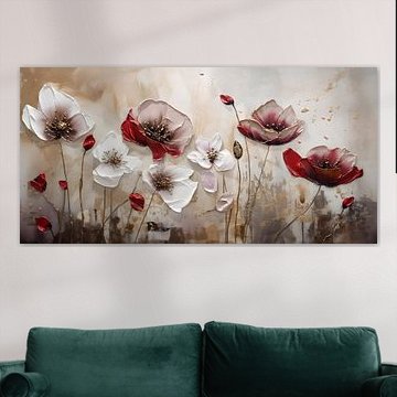 Klaprozen in het veld van Artsy