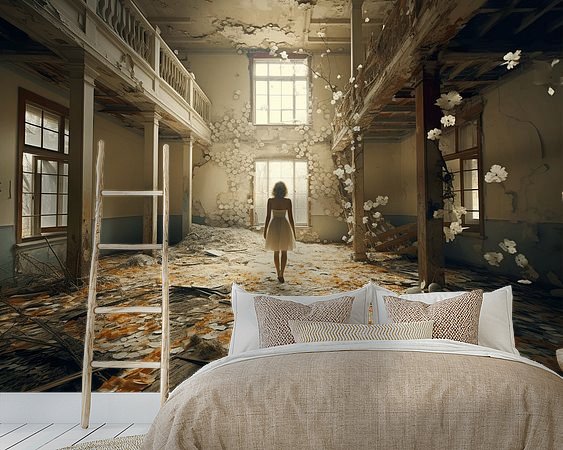 Voorbeeld van het werk in een kamer