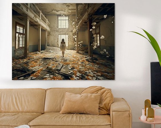 Voorbeeld van het werk in een kamer