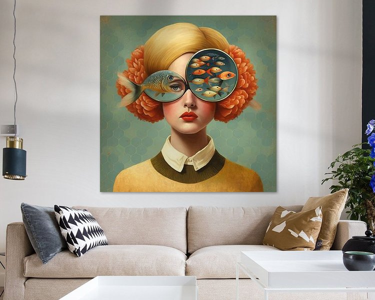 Voorbeeld van het werk in een kamer