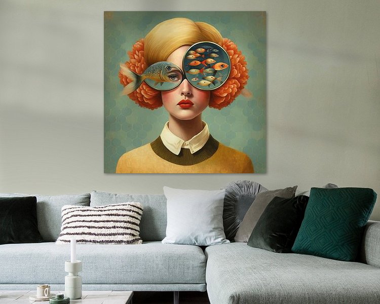 Voorbeeld van het werk in een kamer