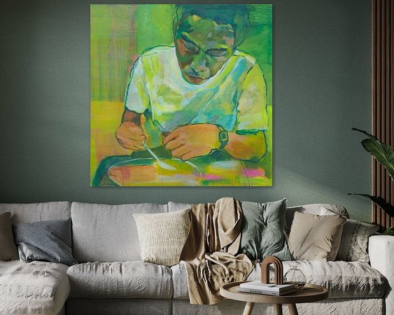 Voorbeeld van het werk in een kamer