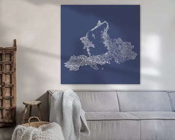 Waten by Gelderland en bleu royal sur Maps Are Art