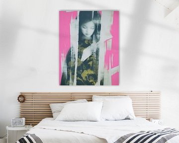 Moderne Collage in Neonpink von Carla Van Iersel