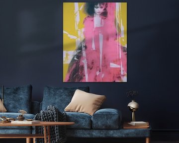 Moderne Collage in Neonpink von Carla Van Iersel