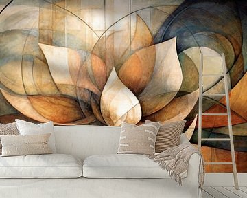 Lotus Abstract van Jacky