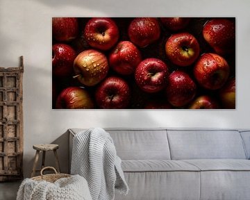 Panoramic image of fresh apples by Studio XII