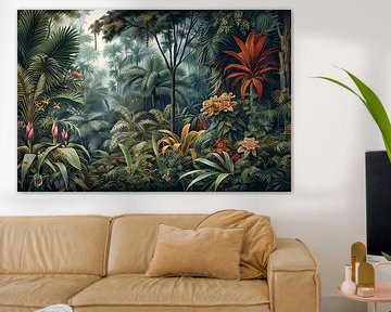 Tropische planten en bloemen in het regenwoud van May