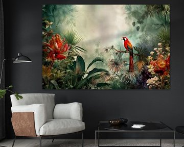 Oiseau coloré dans la forêt tropicale sur May