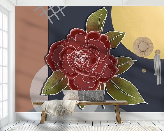 Voorbeeld van het werk in een kamer