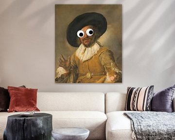 The Happy Drinker with wobbly eyes by Fela de Wit