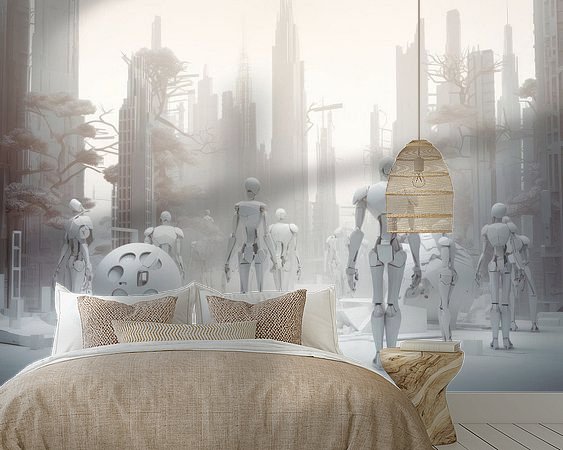 Voorbeeld van het werk in een kamer