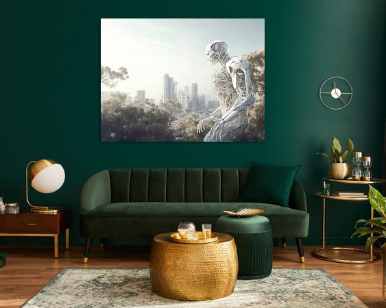 Voorbeeld van het werk in een kamer