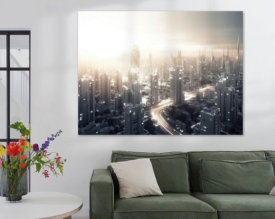 Voorbeeld van het werk in een kamer